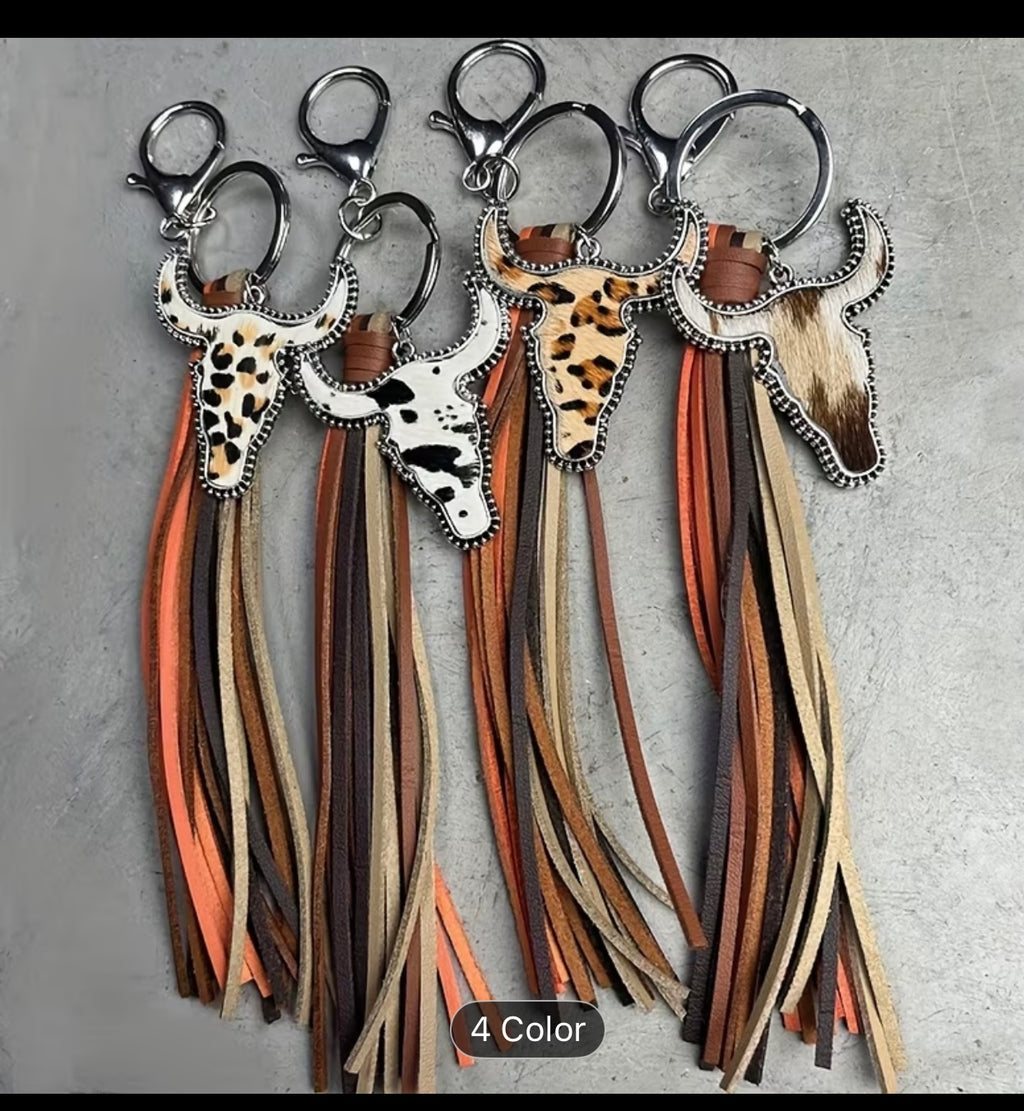 Cow keychain