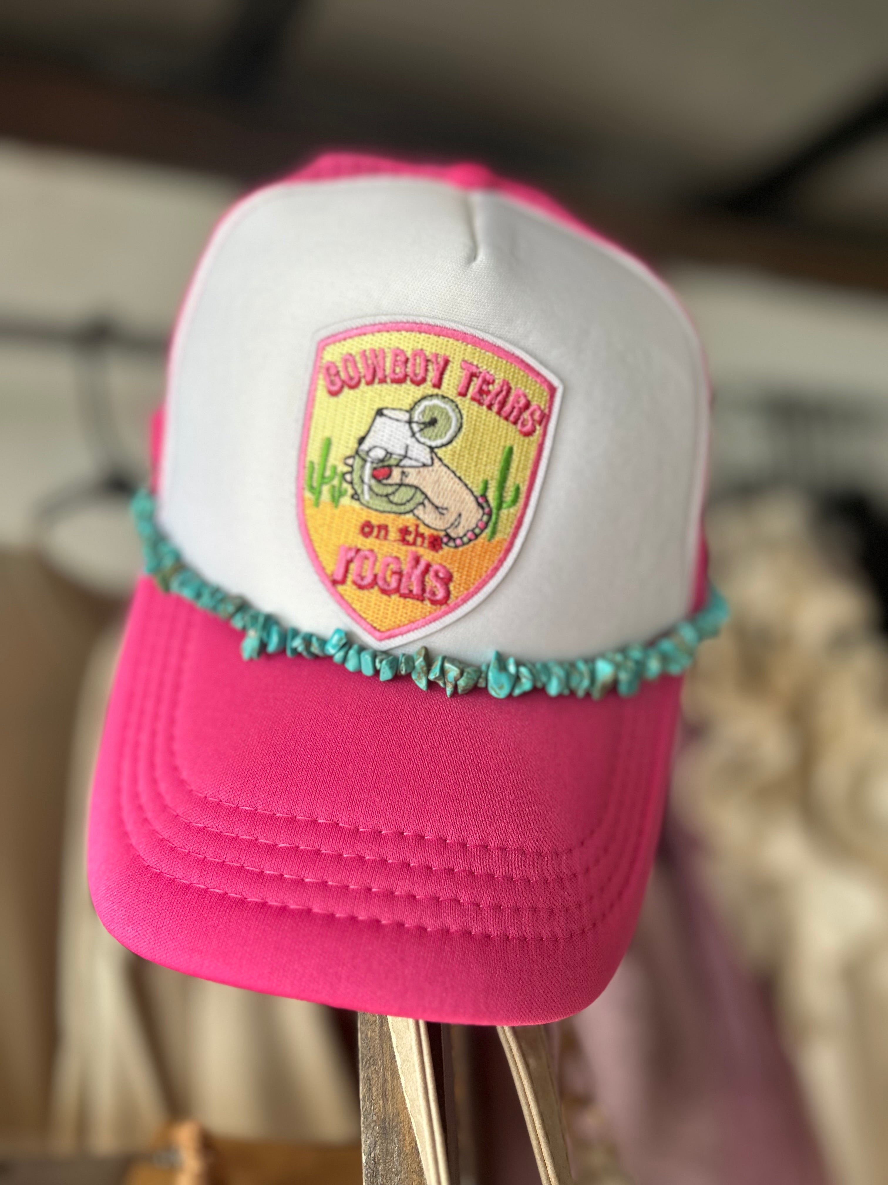 Cowboy Tears on the Rocks Hot Pink
